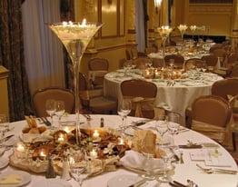 Reception Decorators London £5pp Chair Coverings Hire 79p Gatsby Centrepiece Hire £24 LOVE Sign Hire