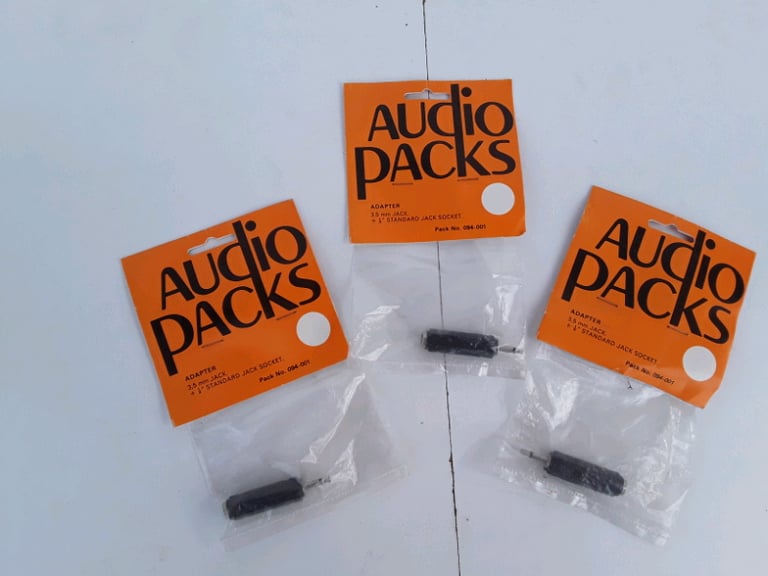 AUDIO JACK PLUGS 3.5mm, BRAND NEW, UNOPENED PACKETS