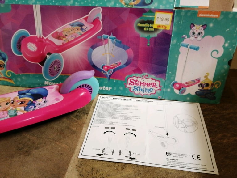Shimmer & Shine scooter. Boxed & instructions. 