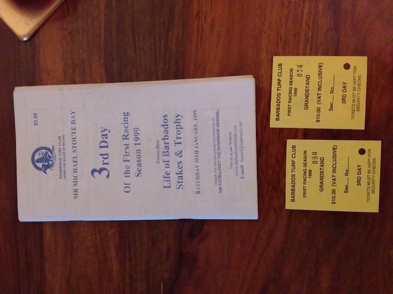 Barbados Garrison Savannah  vintage race card and programme 