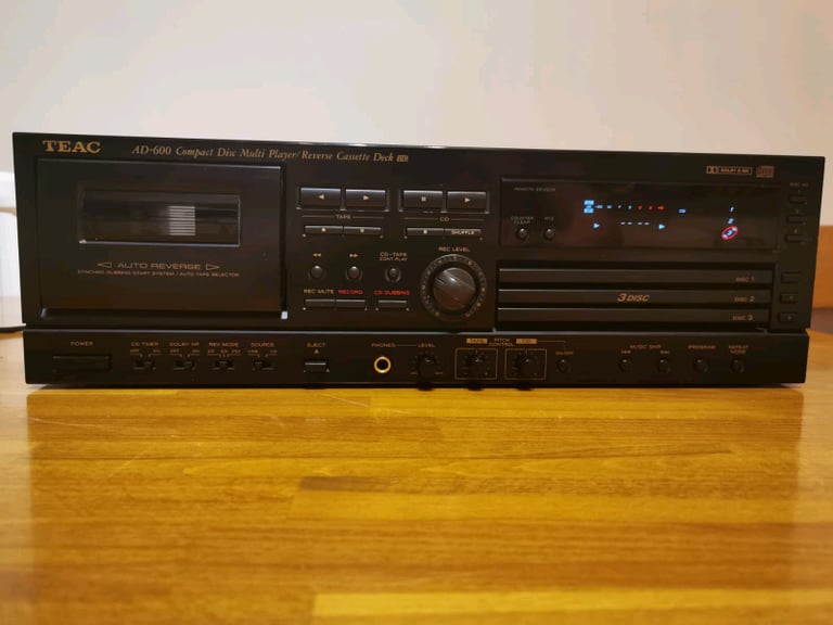 TEAC AD-600 CD multi player and reverse cassette deck 