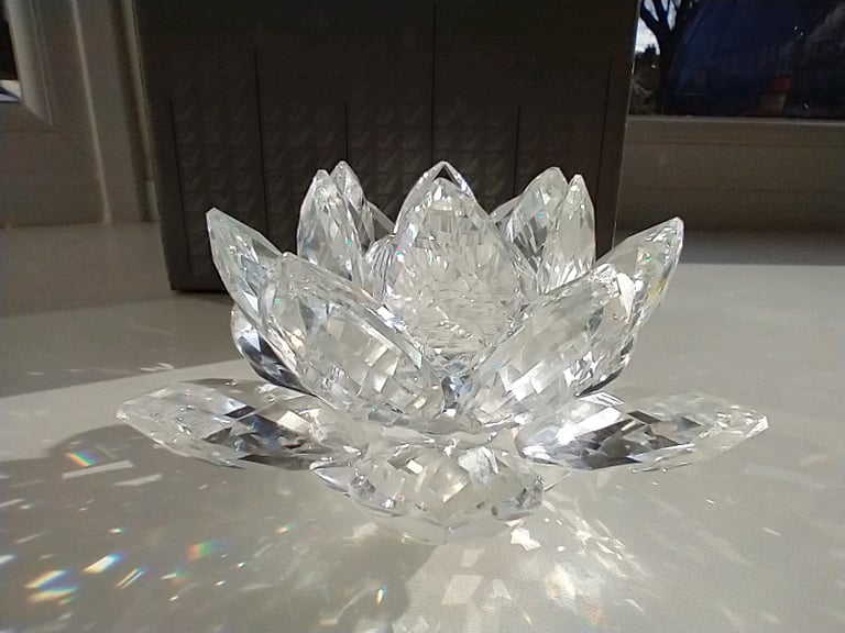 Swarovski crystal Large Water Lily Candle Holder