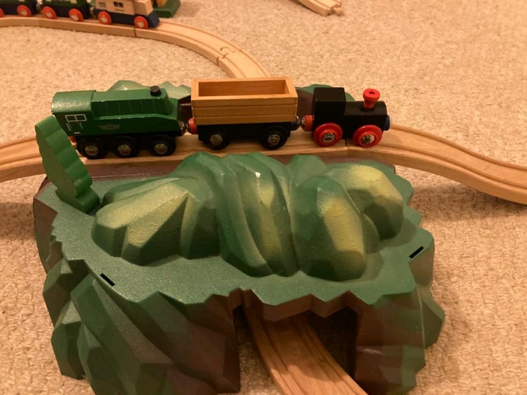 ELC wooden train set in VGC. 