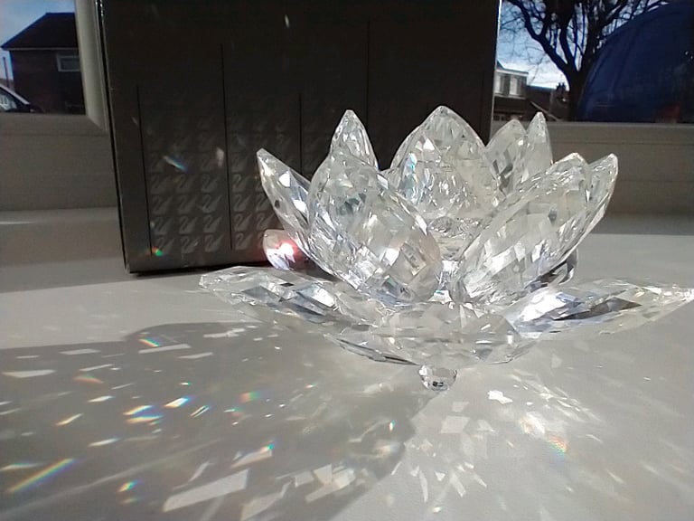 Swarovski crystal Large Water Lily Candle Holder