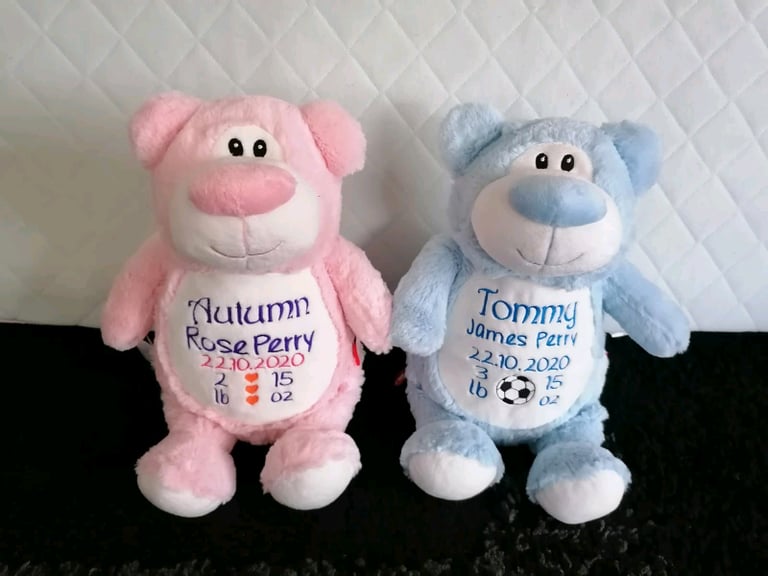 Baby Teddy Personalised Embroidered Cubbies Teddy