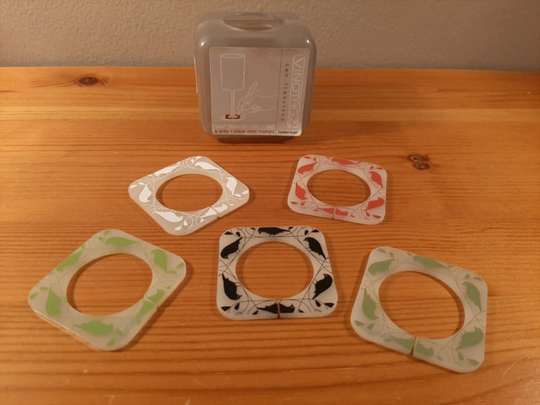 5 Vintage Glass Write and Erase Stem Markers
