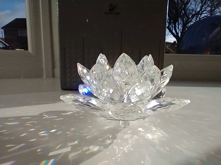 Swarovski crystal Large Water Lily Candle Holder