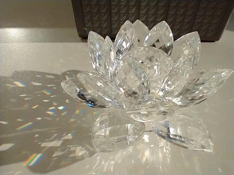 Swarovski crystal Large Water Lily Candle Holder