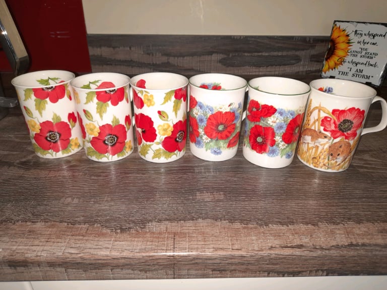 image for Collection of bone China mugs