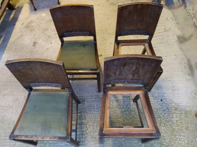 Oak frame chairs 