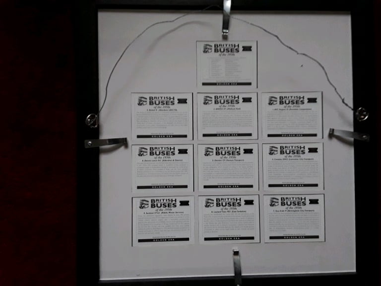 BRITISH BUSES OF 1950's FRAMED DISPLAY.