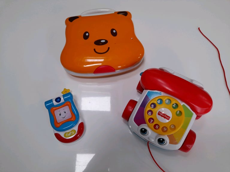 Toddler Interactive Laptop, Mobile Phone and  Pull-along Phone