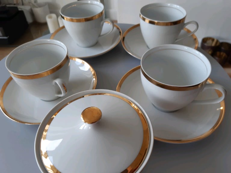 image for Vintage tea set - Brigitta bone china - Czechoslovakia