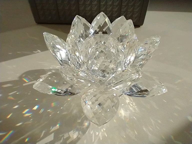 Swarovski crystal Large Water Lily Candle Holder