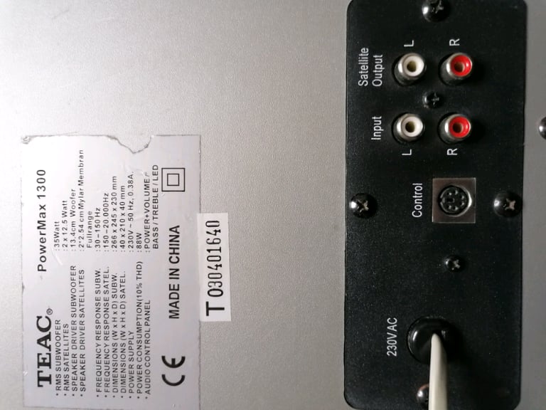 Teac power max 1300 pc speakers £15
