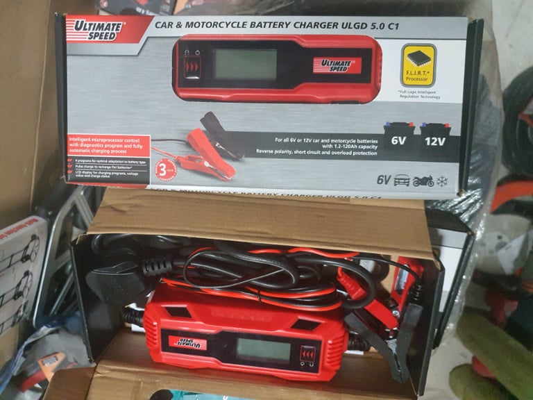 image for Mains 12v 6v car & motorcycle battery charger new intelligent micropro