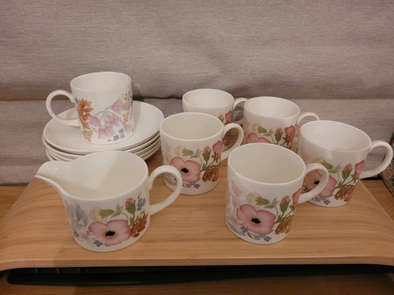 image for Wedgwood Meadow SweetSmall/Espresso coffee cups, saucers 
