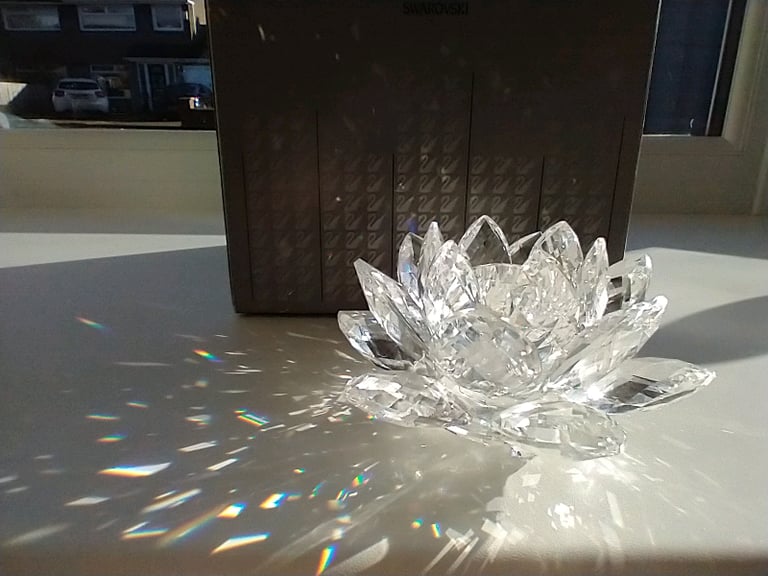 Swarovski crystal Large Water Lily Candle Holder