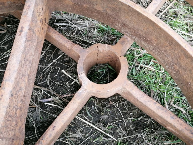 24 inch VINTAGE CAST IRON WHEELS