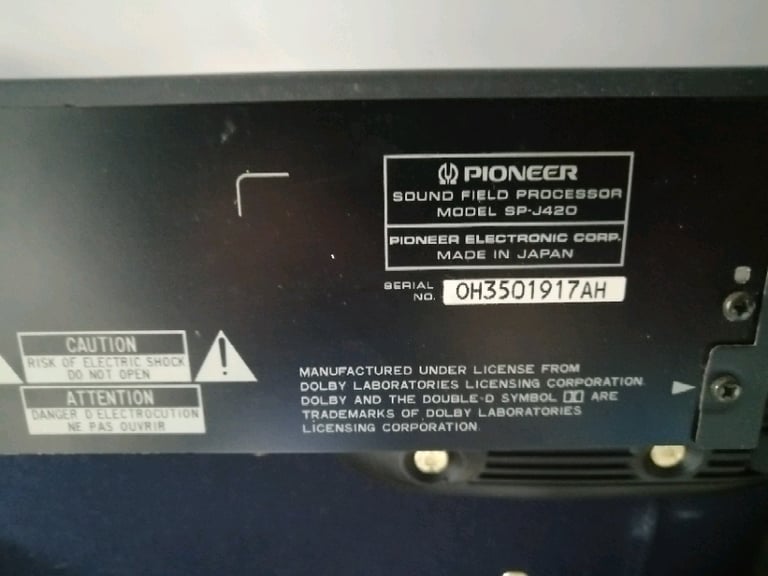  Pioneer Sound Field Processor SP-J420