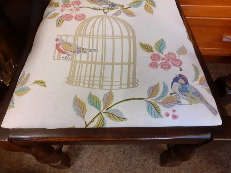 Antique small chair. Great patina to original colouring. Reupholstered
