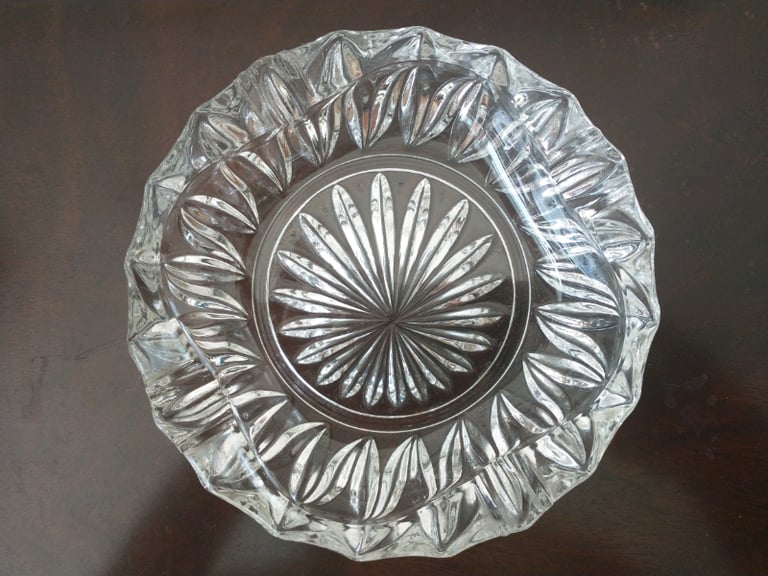 Cut glass ashtray