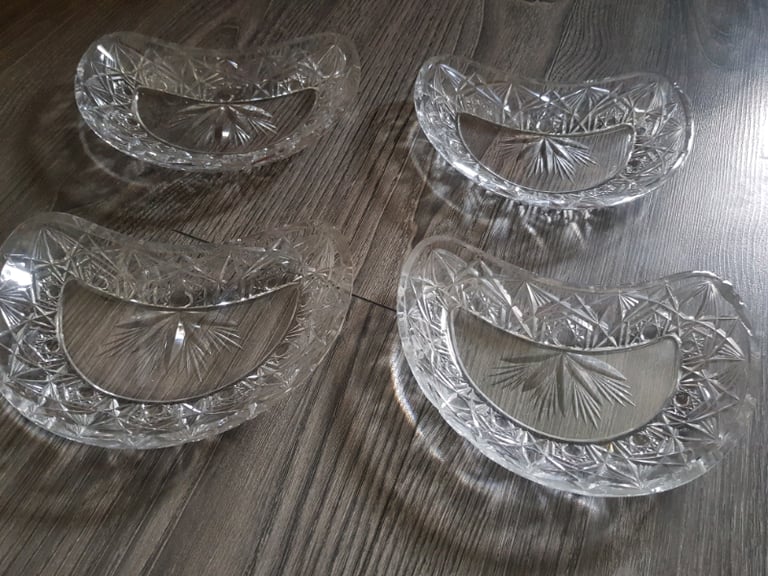 image for Antique French Crystal plates.