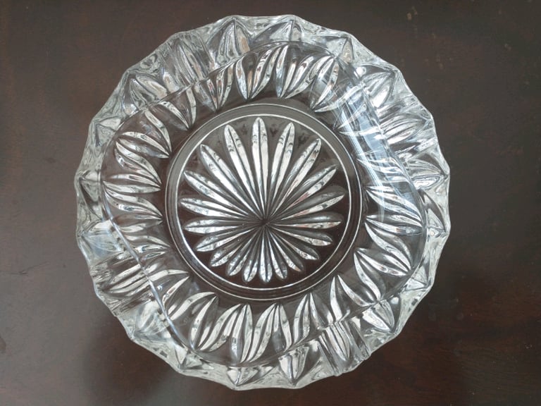 Cut glass ashtray