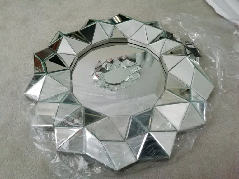 New and boxed Gallery Direct Aura wall Mirror - sunburst multi facet