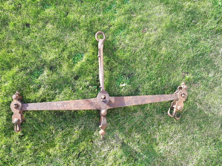 image for Antique wrought iron beam scale 