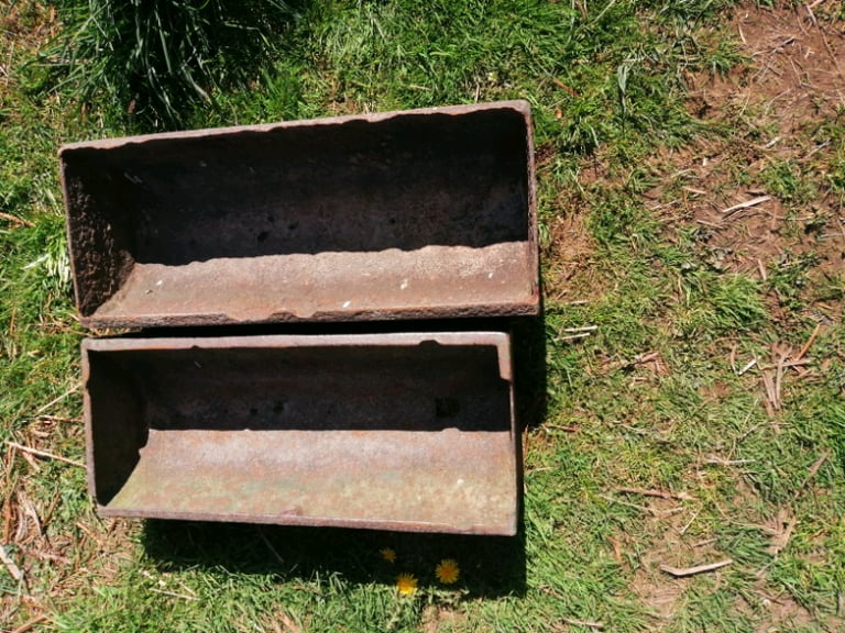 Pair of cast iron troughs * garden planters ? * 