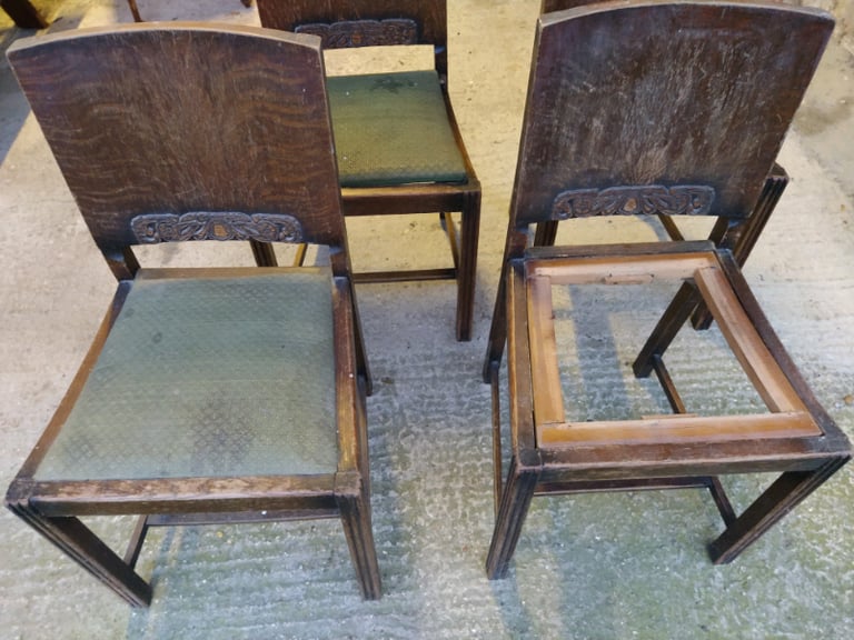 Oak frame chairs 