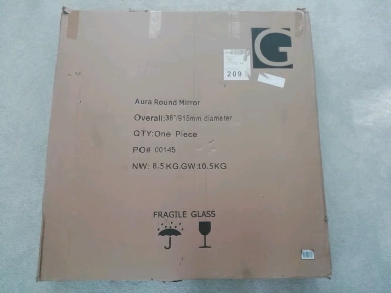 New and boxed Gallery Direct Aura wall Mirror - sunburst multi facet