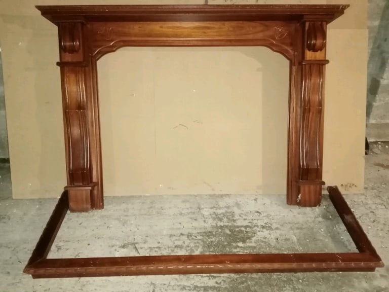 image for Wooden fire surround & harth surround 
