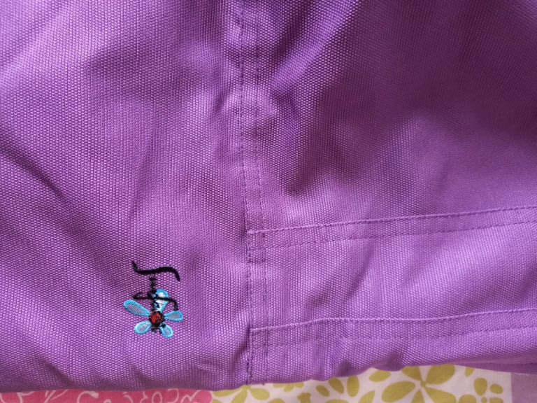 Purple surfanic salopettes