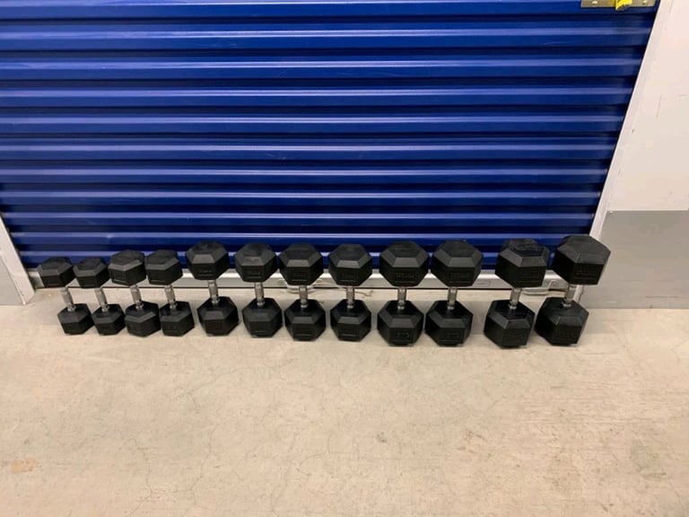 Rubber Hex Dumbbells 2.5kg- 40kg Brand New 