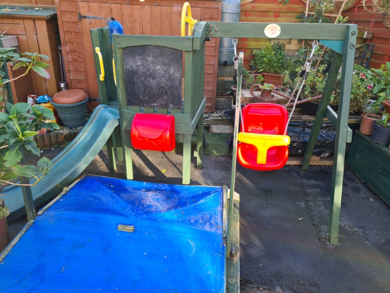 Plum Toddlers Tower Wooden Play Centre - painted and treated 