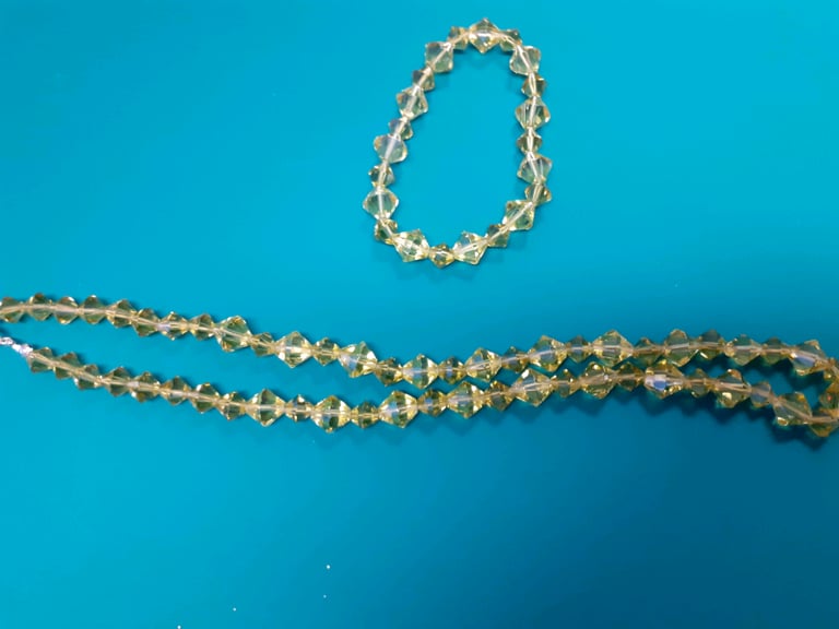 image for Crystal bead necklace and bracelet 