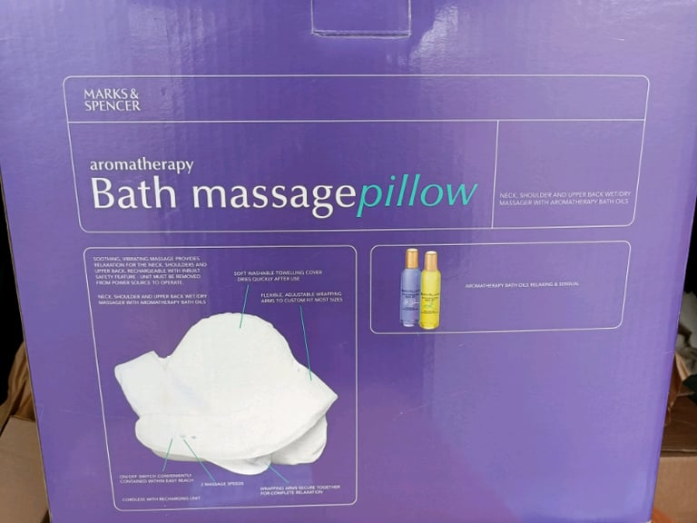 New m&s aromatherapy bath massage pillow