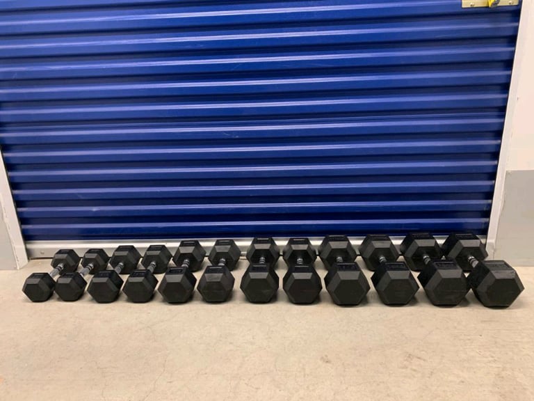 Rubber Hex Dumbbells 2.5kg- 40kg Brand New 