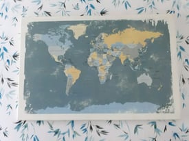 Print on canvas of the world map