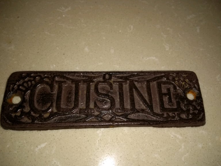image for Cast Iron Wall Plaque Vintage