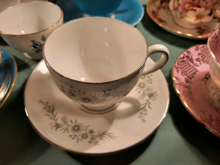 Vintage Fine Bone China Tea Cups and Saucers