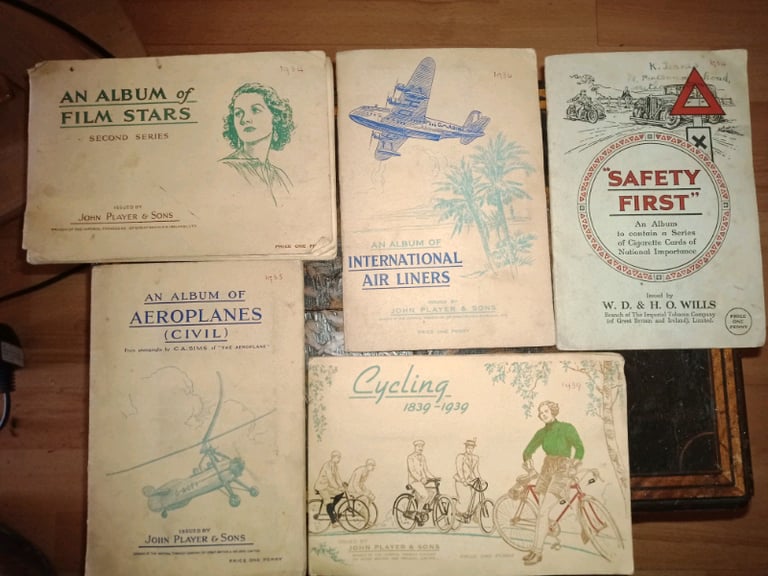 REDUCED price! collection of 5 cigarette card albums. 