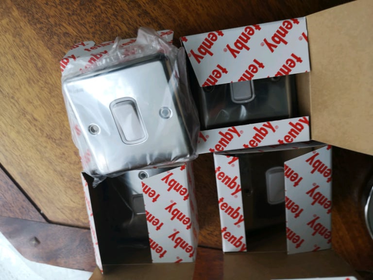image for Tenby legrand stainless steel light switches