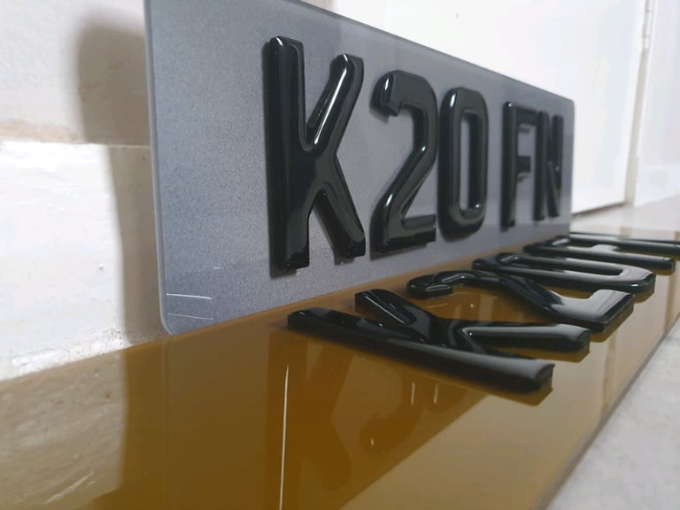 Tinted Car Number Plates 3D Gel 4D Laser Cut 4D Gel