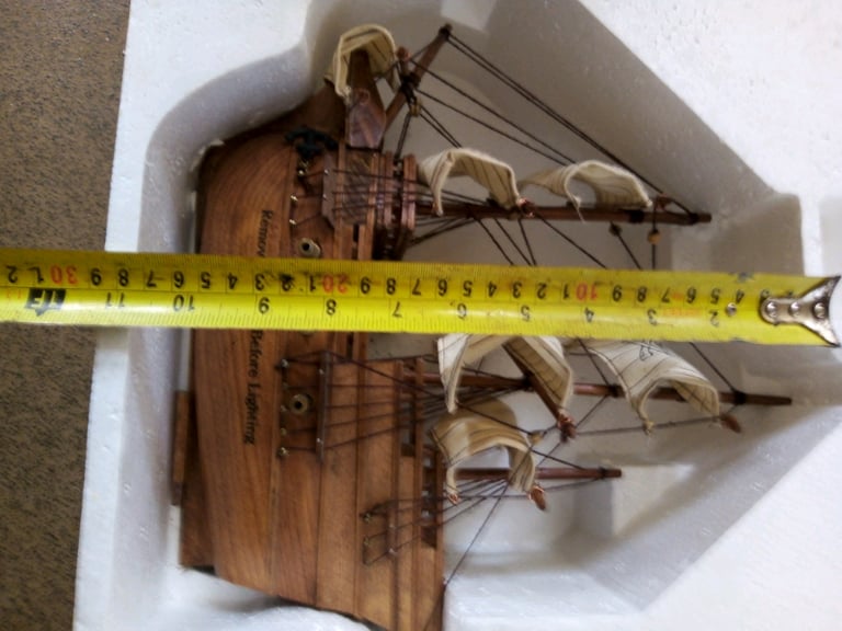 Model wooden ship boat rare! 12inch 