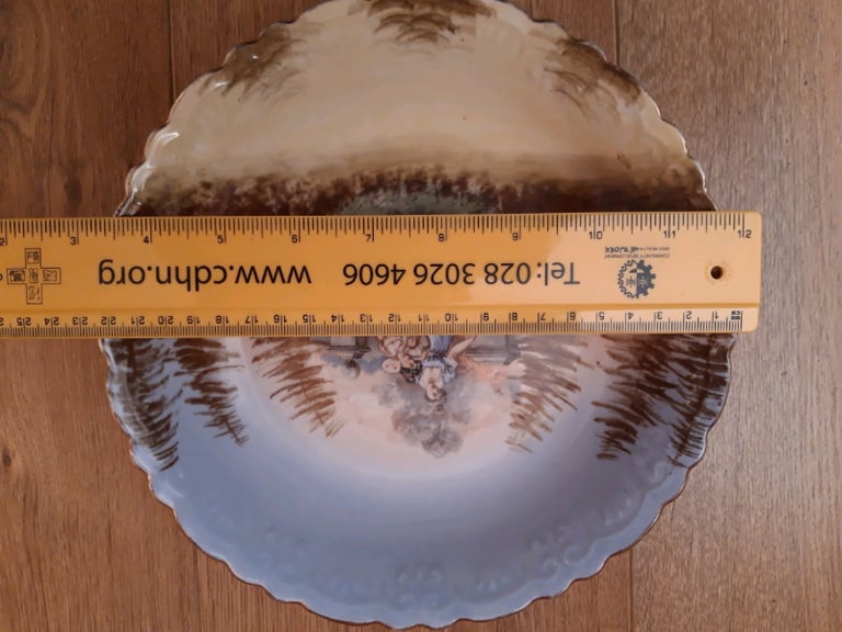 Matching pair of 2 Large Antique Decorative Bowls
