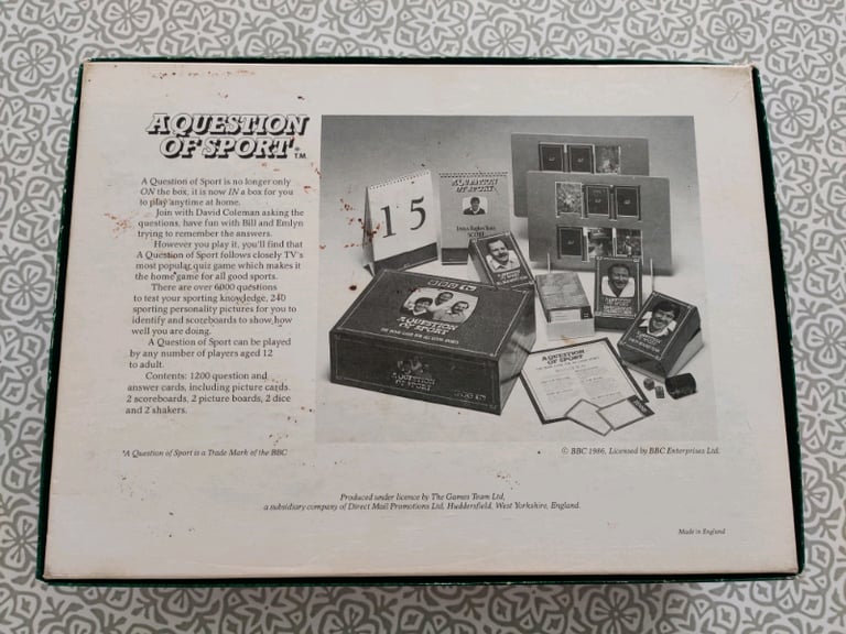 Question of Sport board game - original 1986