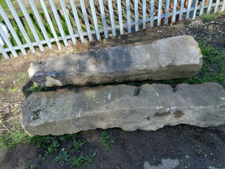 Pair of Vintage Stone Gate Posts 